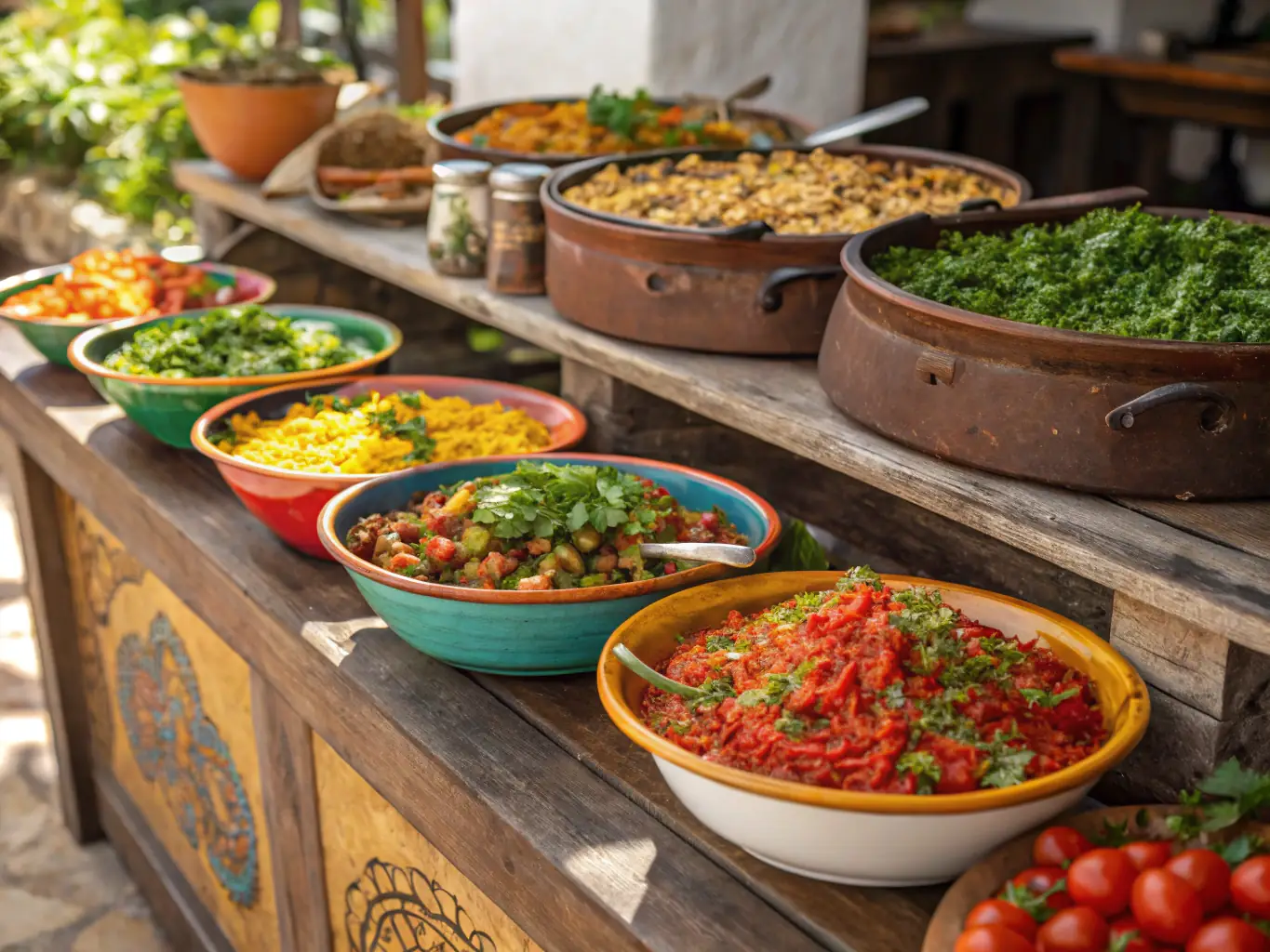 A diverse spread of dishes representing various cultures and cuisines at a Zajedz.Me event, highlighting the platform's commitment to exploring new culinary horizons.